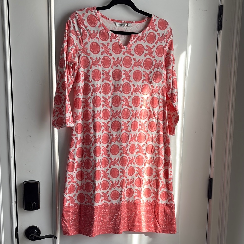 Liz Claiborne Pink Raglan Sleeve A-line Dress tub 3